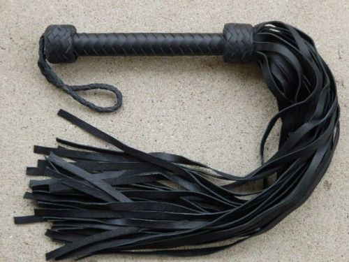 NEW MR THUDDY LIGHT Black Leather Flogger - AMAZING HORSE TRAINING TOOL IND2