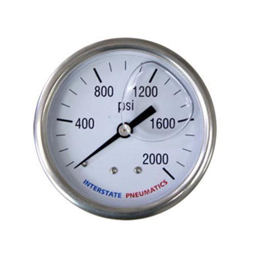 2000 PSI 2-1/2&#039; Dial 1/4&#039; NPT Rear Mount Oil Filled Pressure Gauge - G7122-2000