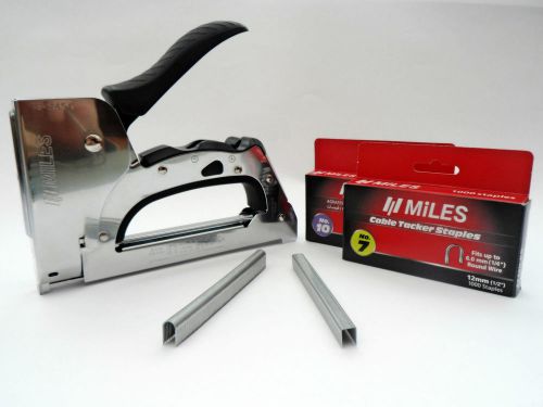 CABLE TACKER STAPLER STAPLE GUN HEAVY DUTY STEEL + 2000 FREE STAPLES TS5645C