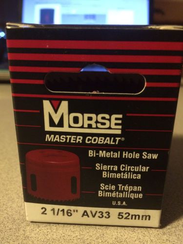 NEW MK Morse AV33 Hole Saw  2-1/16-Inch Bi-Metal Boxed