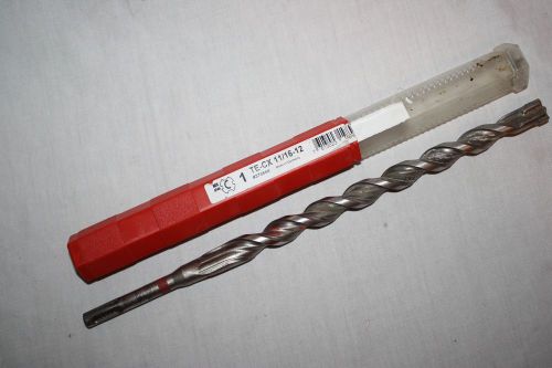 11/16 x 12&#034; hilti sds plus te-cx concrete masonry rotary hammer drill bit used for sale