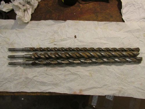 Bosch ansi sds plus drill bits 18&#034;l three bits 5/8&#034;, 7/8&#034; &amp; 1&#034; set .used (585) for sale