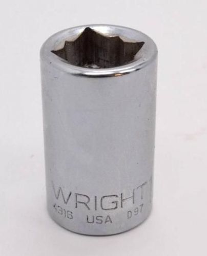 Wright 4316 1/2&#034; drive - 1/2&#034; 8 point square standard socket for sale