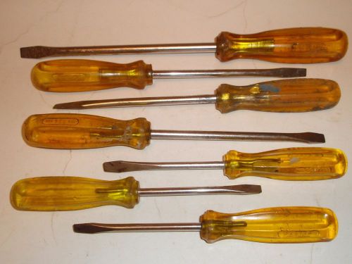 Vintage Proto light duty blade screwdriver tool set Nice