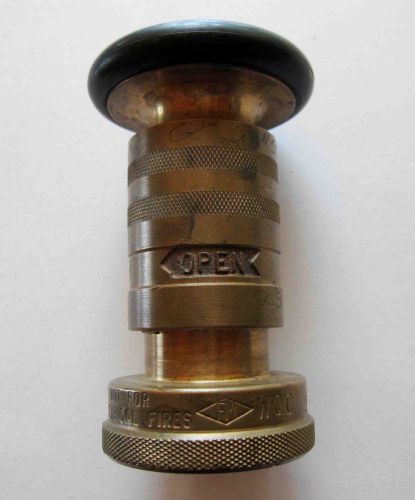 (Z49) WQC 250 PORTABLE BRASS FIRE HOSE SPRAY NOZZLE 1 1/2&#034;