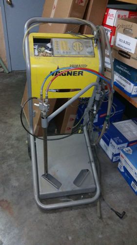 Wagner prima sprint powder coat gun w controls &amp;feeder box for sale