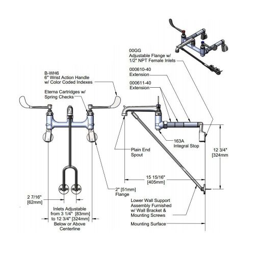 T &amp; S Brass B-0652 Service Sink Faucet