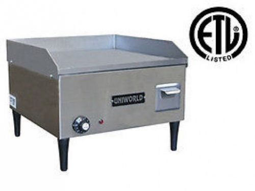 Uniworld UGR-4E 18&#034; Heavy Duty Commercial Electric Griddle 110V W/Warranty