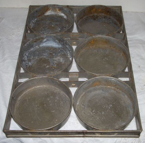 Large Vintage Steel EKCO E80 Commercial 6 Cake Pan