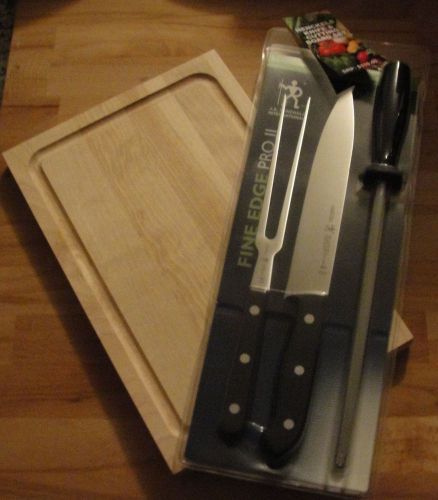 J.A. HENCKELS FINE EDGE PRO II KNIFE AND CUTTING BOARD SET MSRP $110.00