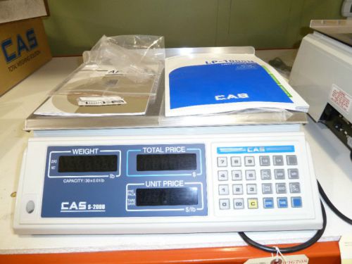 Cas s-2000 - 30 lb. price computing scale - new for sale