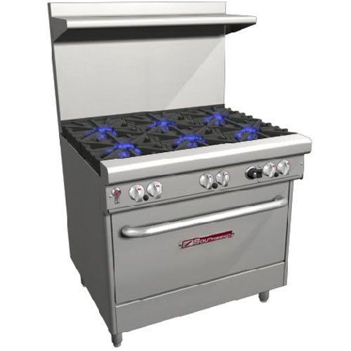 Southbend 4361A Range, 36&#034; Wide, 6 Burners With Standard Grates (33,000 BTU), Wi