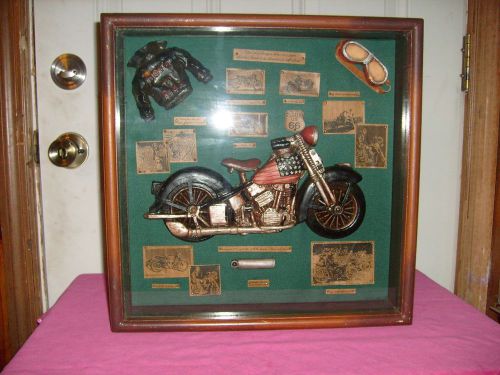 VINTAGE BAR / RESTAURANT BIKERS CLUB GLASS AND WOOD FRAME WORK!