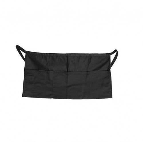 UNISEX 4 POCKET BLACK WAIST APRON FOR RESTAURANT, COMMERICAL, OR RESIDENTIAL