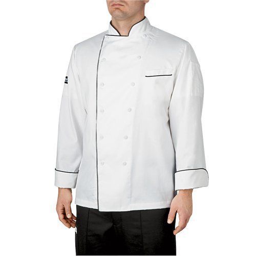 Chef jacket (four-star)-2x- black piping for sale