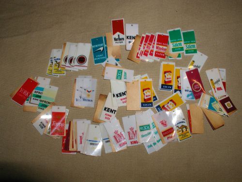 LOT OF VINTAGE CIGARETTE VENDING MACHINE PRODUCT MINI SELECTION BUTTON CARDS