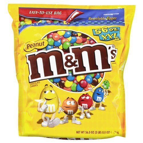 One 56 Oz Bag M &amp; M&#039;s Peanut 56 Ounce Bag Brand New!