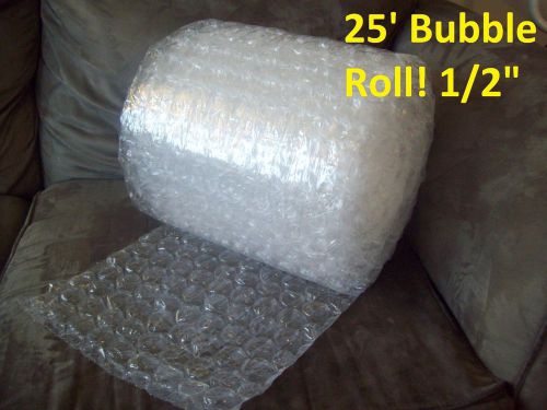 25 foot bubble wrap/roll 1/2&#034; bubbles. large! 12&#034; wide! perforated every foot!! for sale