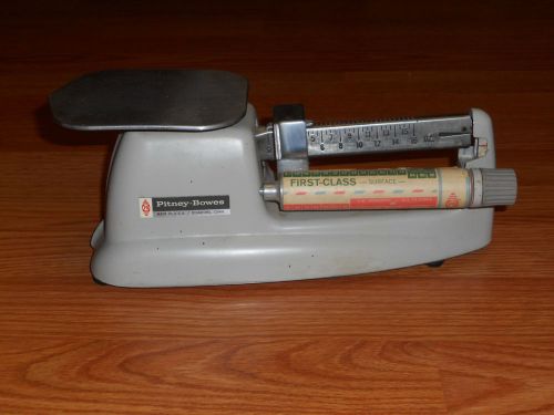 Vintage Pitney-Bowes Balance Beam Postal Scale 16-oz Grey-Silver Works Great!