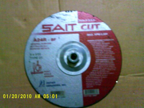 SAIT CUT GRINDING WHEELS 9&#034; X 3/32 X 5/8-11 NEW 10PC CASE ferrous metal grinding