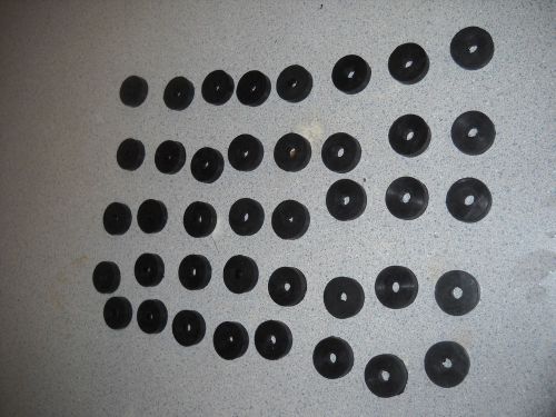 New black rubber washers lot of 40 1&#034; round 1/4&#034; thick 1/4&#034; inside hole for sale