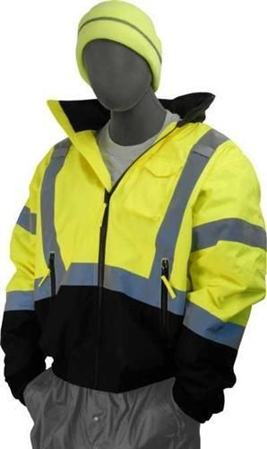 NWT M-Safe by Majestic 75-1311 Yellow Bomber Jacket - Size Large