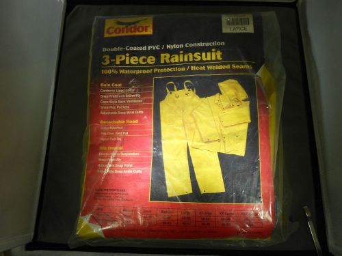 condor 3-piece rainsuit. large.