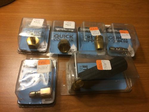 Forney Lot Of 6 Quick Coupler Screw Nipple Handle Pressure Wash Asst 75123 75128