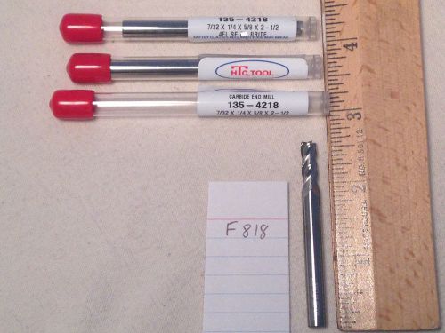 3 NEW 7/32&#034; DIAMETER CARBIDE ENDMILLS. 4 FLUTE. USA MADE {F818}