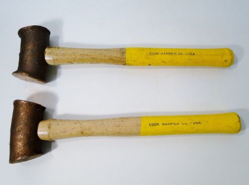 2 pc cook 4 lb copper hammer set usa made for sale