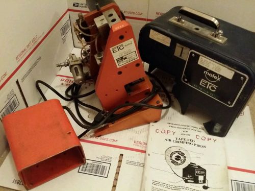 WORKING! MOLEX ETC Suitcase ATP-101W Air Crimping Press &amp; Foot Pedal SHIPS FREE!