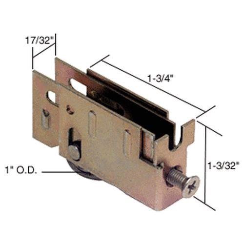 Capitol Doors 1&#034; Steel Sliding Glass Door Flat Roller 17/32&#034; Wide Housing D1774