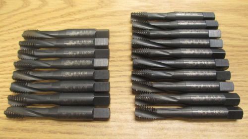 Lot of 18 OSG 3/8 -16 NC Hand Taps 3 Flute HSS Exotap-VC10! #7844 #0620 R#0185