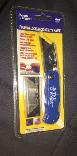 TRU FORGE FOLDING LOCK-BACK UTILITY KNIFE (NEW)