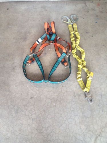 Sala Shock Absorbing 6 Foot Safety Lanyard 1224412 &amp; Msa Fp 502733 Std Harness