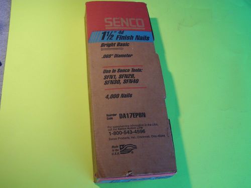 SENCO  1 1/2&#034; 4d FINISH NAILS,1 LOT / 3900 PCS./ BRIGHT BASIC DA 17EPBN