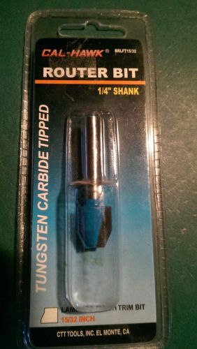 Cal-Hawk Laminate Flush Trim 15/32 1/4&#034; Carbide Tipped Shank Router Bit