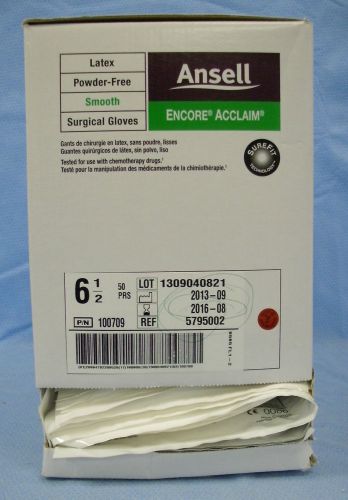 1 Box 50pr/pk  Ansell Encore Acclaim Latex Surgical Gloves #5795002