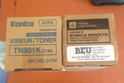 Lot of 2 - NIB - KONICA MINOLTA TN301K  7130 Black Toner Cartridge