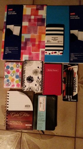Lot Staples Privacy Pads Weekly Planner Notebook Martha Stewart Pilot Pens