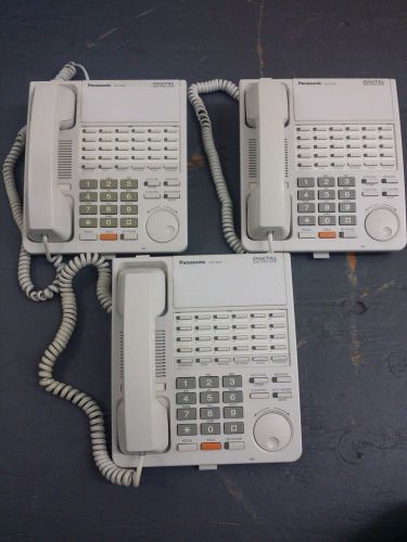 Lot of 3 Panasonic White KX-T7425 Digital 24-Button Speakerphone