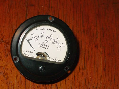 VTG Weston Panel Meter Gauge Model 201 R F Carrier Power Bureau Of Ships