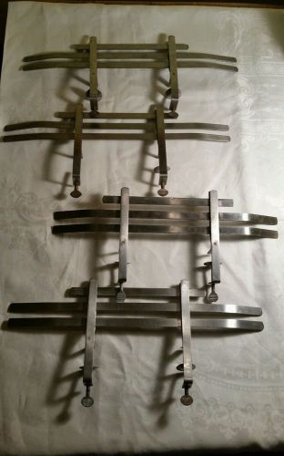 4 Vintage Stainless Steel Diner Restaurant Menu Holders Industrial