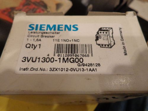 NEW SIEMENS 3VU1300-1MG00 MOTOR PROTECTOR/STARTER  20HP @ 575V