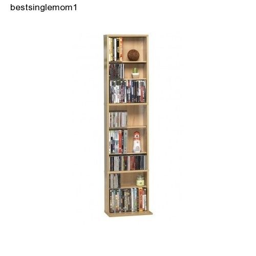 CD Media Tower DVD Storage Holder Shelf Picture Room Organization Tape Movie