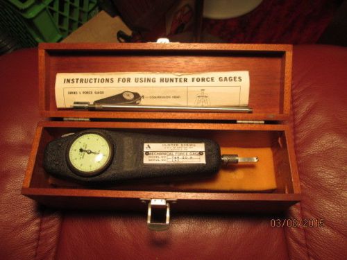 MACHINIST TOOLS LATHE MILL Hunter Springs Push Pull Gage Gauge 20 L