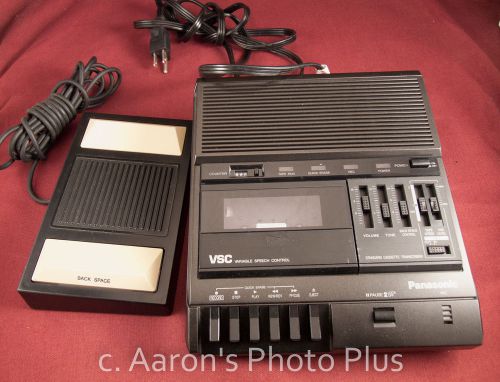 Panasonic RR-830 Stndrd Cassette Transcriber Dictation Machine w Foot Pedal Wrks