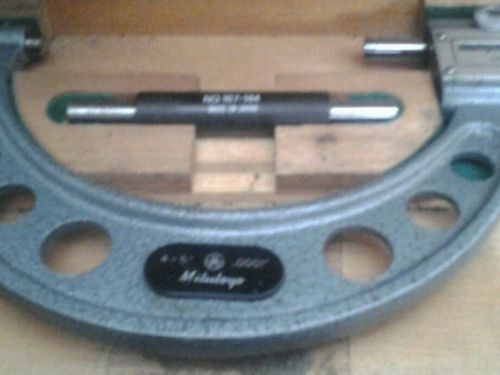 Mitutoyo 193-215, 4-5&#034; OD Digital Micrometer in Box .0001&#034;  USED MADE IN JAPAN