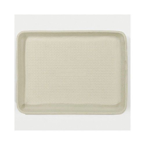 Chinet StrongHolder Molded Fiber Rectangular Food Trays in Beige