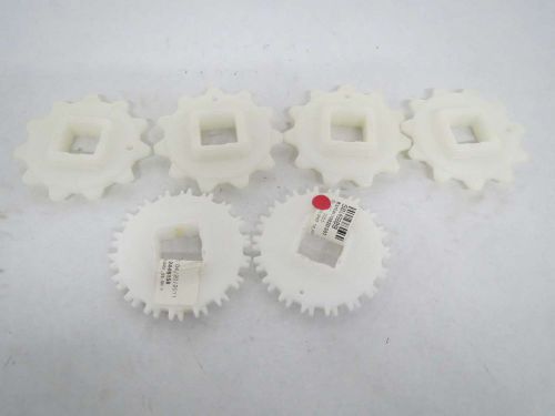 LOT 6 INTRALOX ASSORTED ACETAL SQUARE BORE 25MM SINGLE ROW SPROCKET B376536